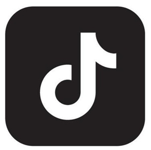 icono de tiktok en fondo blanco